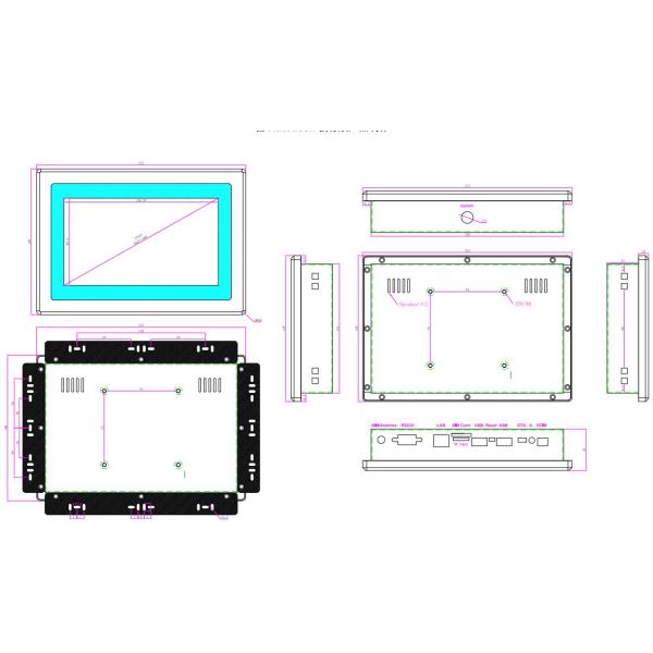 Open Frame Android Tablet PC Android 7.1 RK3288 CPU 7'' For Building Managment System