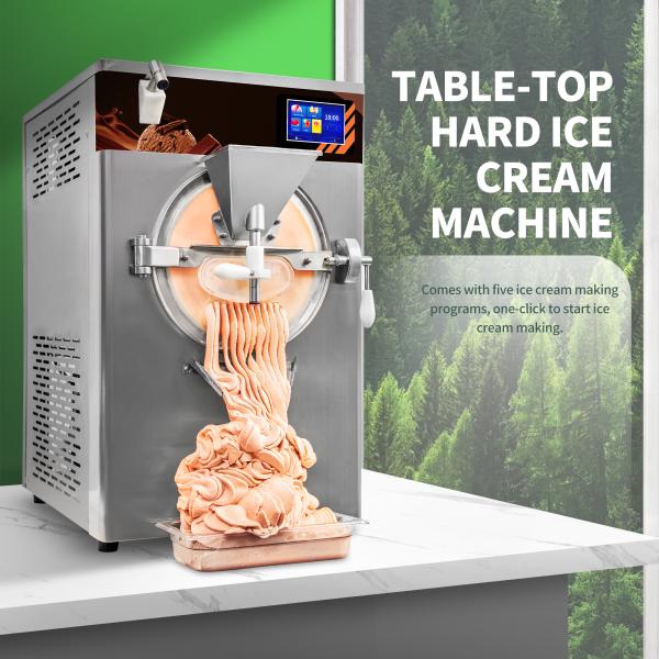 12L Capacity Hard Ice Cream Machines 48L/H Automatic Commercial Ice Creme Gelato Roll Maker for Business Sale App-Control