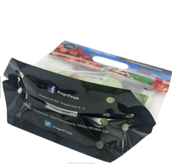 Laminated Ziplock Plastic Grape Bags For Fruit Transparent Color