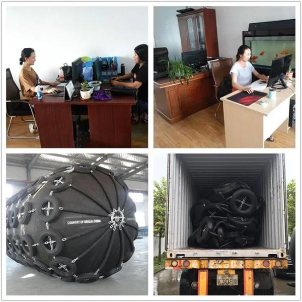 50kpa Floating Yokohama Rubber Fender Pneumatic Tyre Chain Net