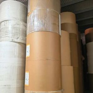 China Paper Cup Raw Material Double PE Coated Kraft Paper Roll for Cups and Bowl Making wholesale