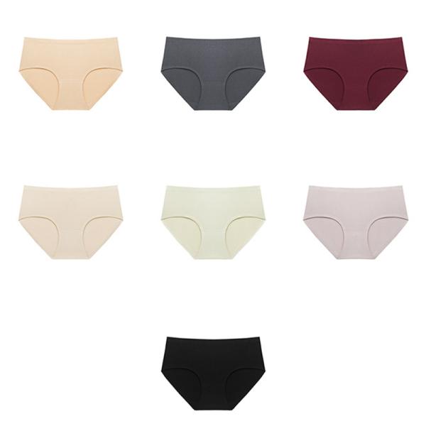 Plus Size Cotton On Period Panties Trilayers Mid Waist Plain Dyed