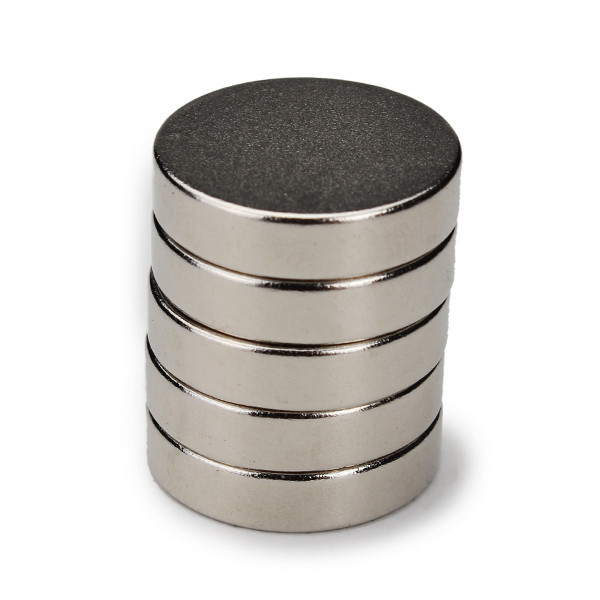 High Performance Small Powerful Magnets , NdFeB Disc Generator Magnets Silver Color