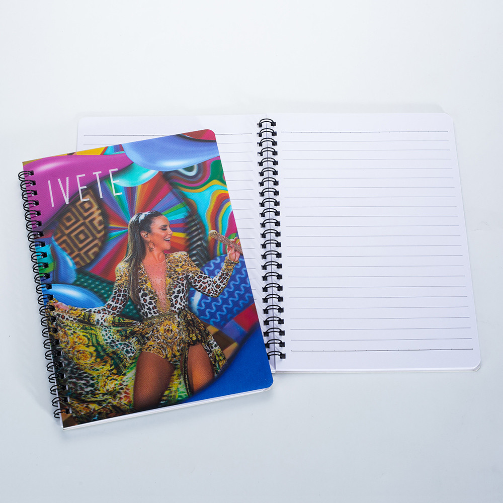 China Stationery Supplies Custom A4/A5/A6 size 3D PP/PET lenticular Printing Cover Sprial Binding Paper Exercise Notebook wholesale