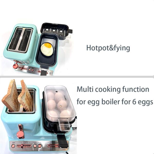 New product breakfast maker toaster frying Pan Boiler 3in 1 breakfast maker