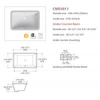 China China Factory Company Durable Porcelain Ceramic Made Ceramic Undermount Sink for sale