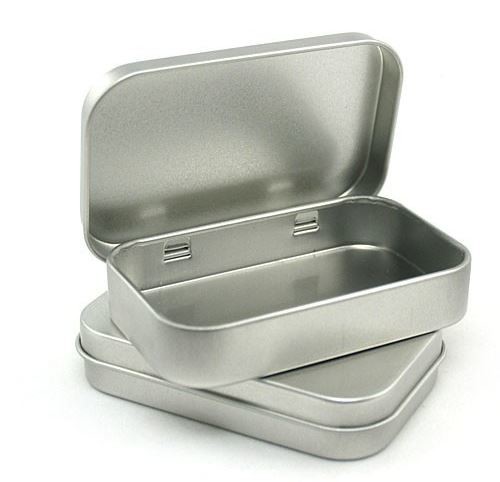 Small 2 Piece Tins Wholesale Black Tins Pepermint Tin Boxes with Hinge