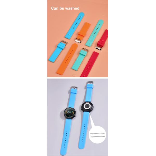 20mm TPU Watch Band , SHX Rubber Wrist Watch Straps Red Color