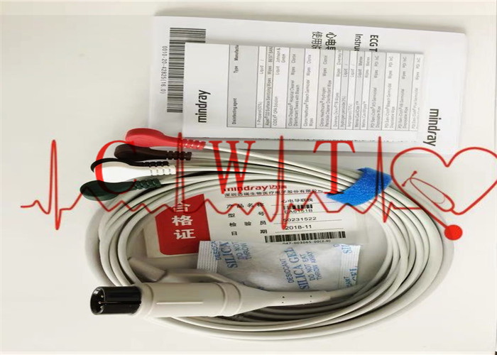 6 Pin 5 / Lead Ecg Lead Wires , EA6151B Button Type Defibrillator Accessories