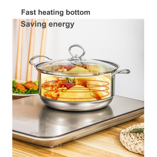 Hot Selling Cookware Set 5 PCS Stainless Steel Cookware Cook Pot Cooking Pot Set With SS Handle