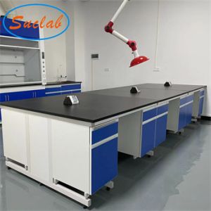 China Waterproof Steel Lab Workstation Bench , Anticorrosive Island Benches In Laboratory on sale