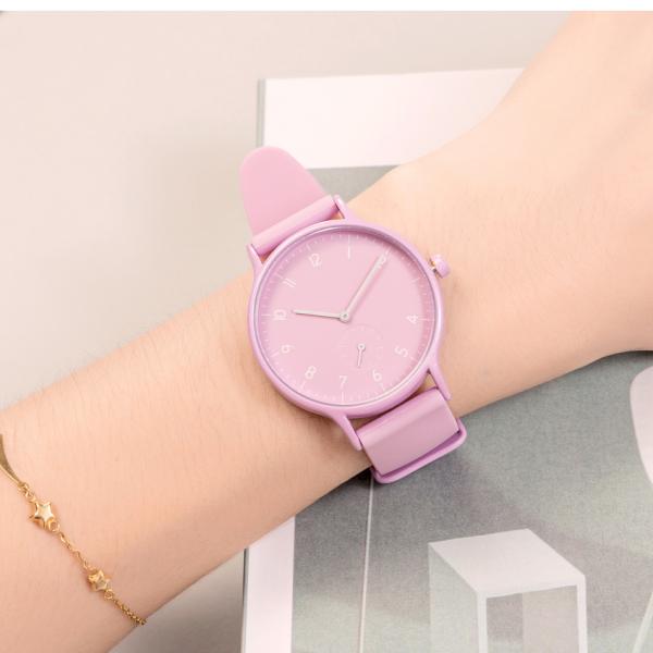 Colorful Alloy Case Quartz Movement Sport Silicone Watch