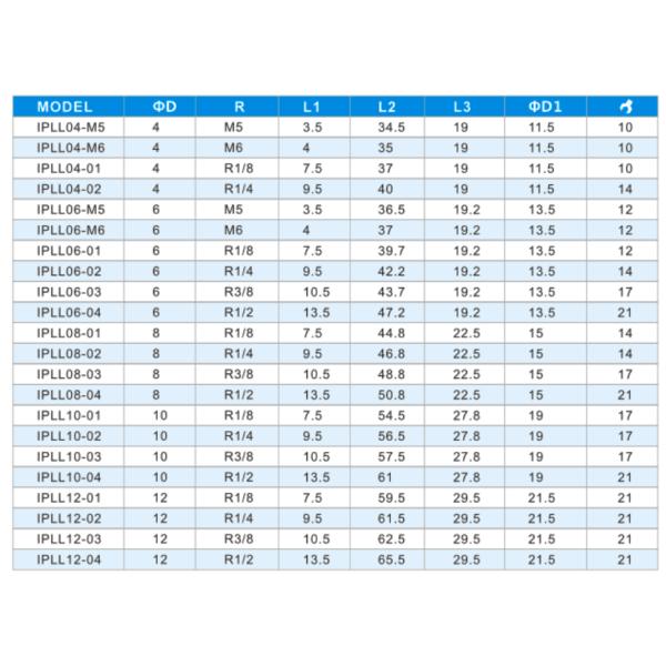 PLL Elongated L Type Elbow Tubing Fitting With Brass Nickel Plated