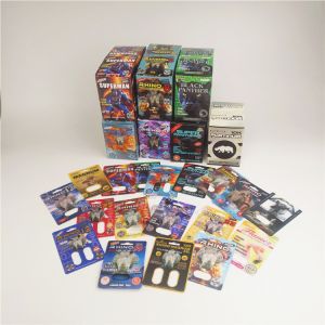 Pill Rhino Capsule Blister Packaging Paper Cards Rhino 7 200mic Recycled paper