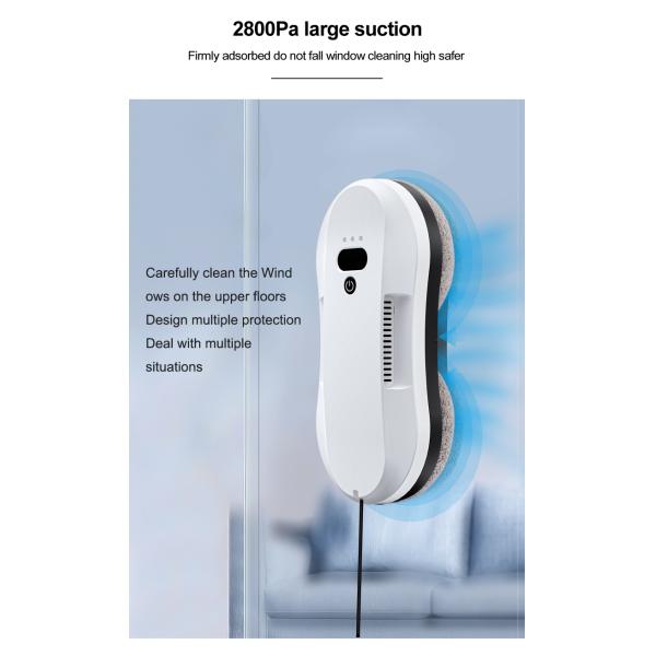 HCR-19 Automatic Spray Water Glass Window Cleaner Robot 295*145*62mm App-Controlled