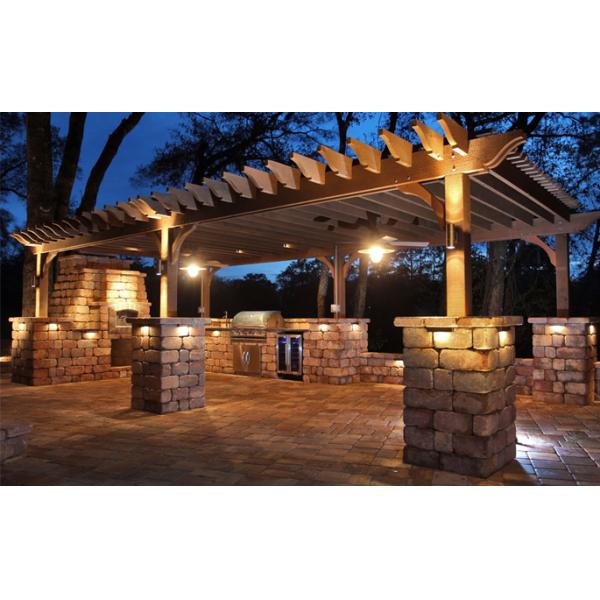 12V LED rail stone cap light 6 inch LED Linear light for Stair Lighting LED Under Deck Light brick stone wall lighting