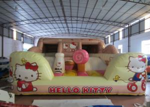 China Hello Kitty Inflatable Jump House Double Stitching 5 X 4.5 X 2.4m For Amusement Park wholesale