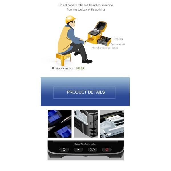 Automatic Fusion Splicing Machine , 7800Ah Fiber Optic Fusion Splicer