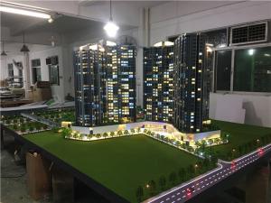 China Real Estate Maquette Miniature Building Models With Light  , Construction Architecture Model Kits wholesale