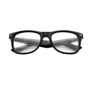 Plastic 3D Diffraction Glasses With Fireworks Lens Classica , Black