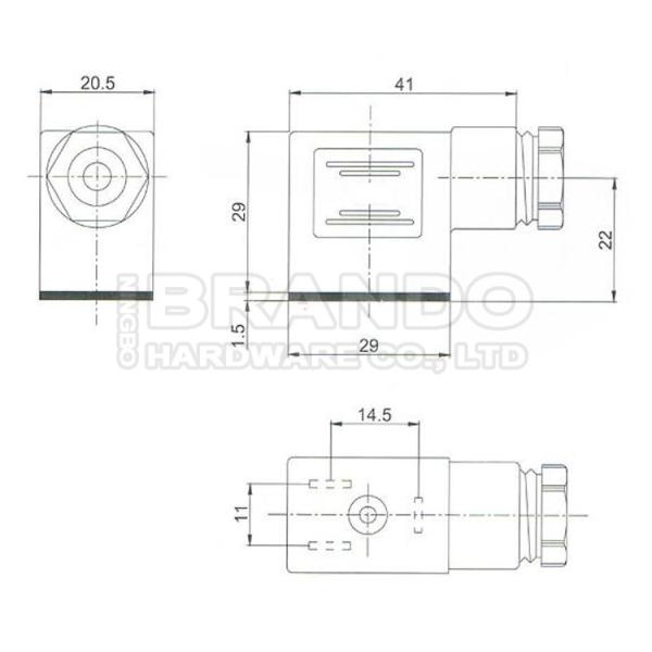 DIN 43650 Form A Solenoid Coil Plug Socket Connector EN 175301-803
