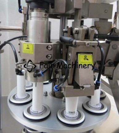 75BPM 350ml Plastic Tube Filling And Sealing Machine For Cosmetic Tube 0.5MPa