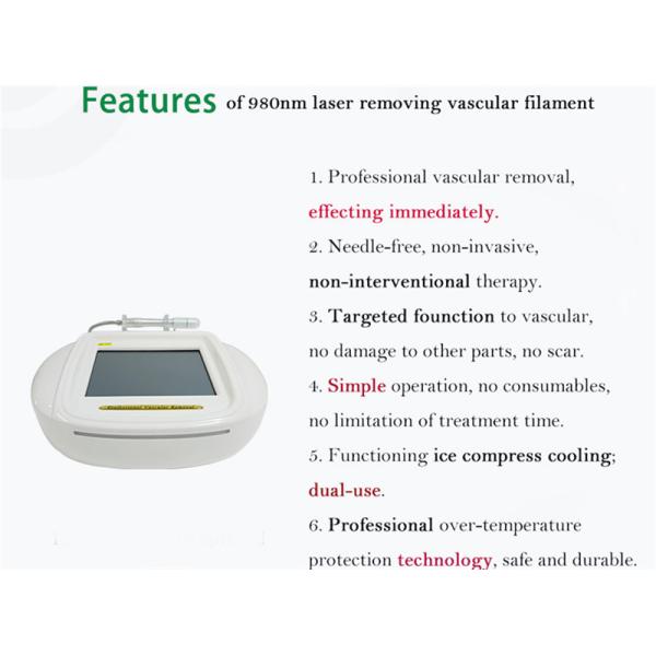 Portable Diode 980nm Laser Spider Vein Removal Machine / Vascular Laser Machine