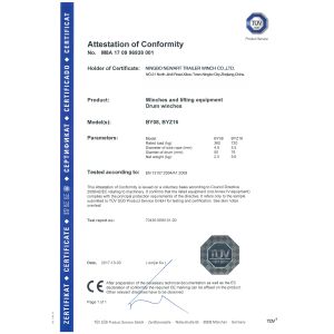 Ningbo Newart Power Machinery Tools Co.,Ltd. Certifications