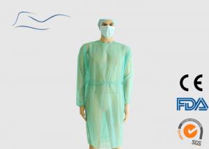 China PP / PE Green Surgical Gown , High Durability Disposable Surgeon Gown wholesale
