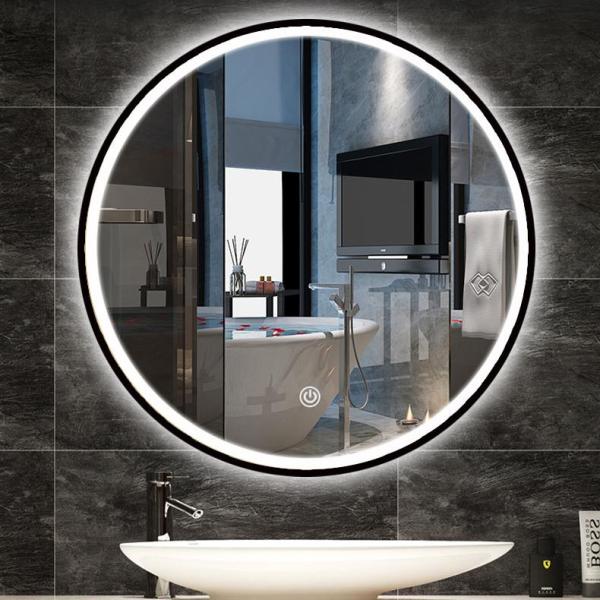 Quality LED Backlit Bathroom Vanity Mirrors Wall Mounted Defogging Screen for sale