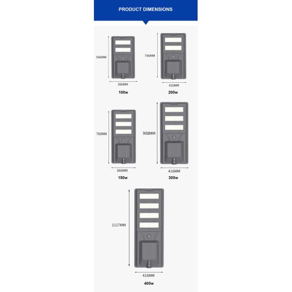 All in One Solar Street LED Solar Lights with Lifepo4 Lithium Battery