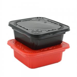 China 183x163x63mm Lunch Packing Box Disposable Square Clear Take Out Containers wholesale