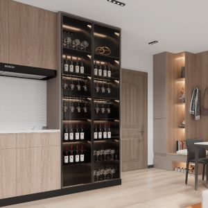 ISO9001 certification of high-end fashion durable tea cabinet support customizat