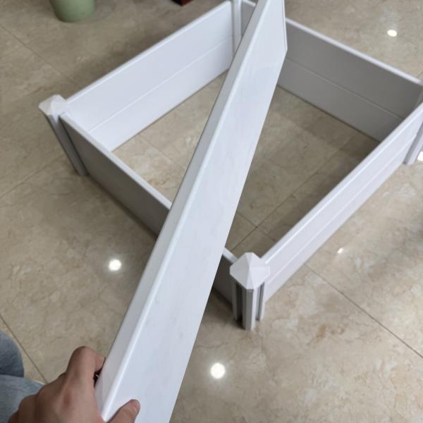 4*4*2.1in Raised Garden Bed Planter Box Pvc For Vegetables Flowers Patio Balcony Use