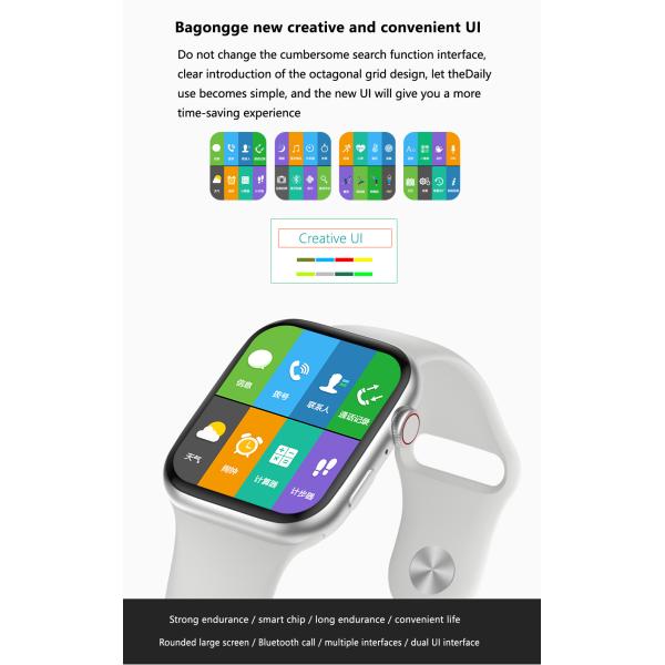 2021 Original IWO YY21 Smart Watch Call 44mm Fitness Tracker Heart Rate Monitor Blood Pressure SmartWatch IOS Android P