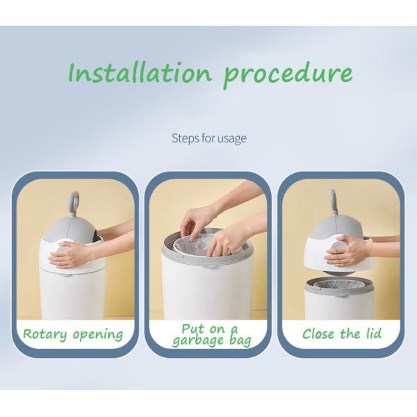 Odour Free Twist and Click Advanced Baby Geniee Diaper Pail Nappy Bin Baby Diaper Trash Bin