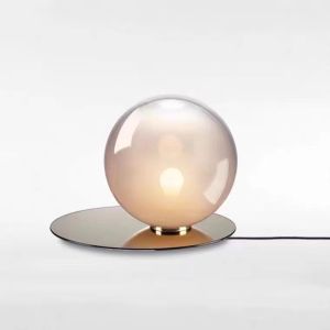 China Luxury Nordic Table Lamp Modern Simple Living Room Creative Bedroom Glass Table Light on sale