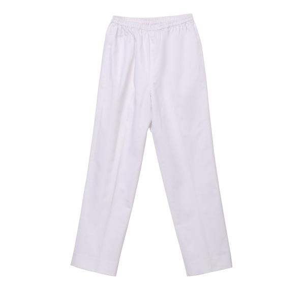 Elastic Waist Draw String White Chef Pants