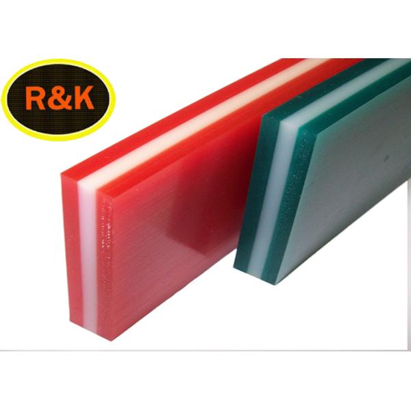 65A-90A-65A 3 Layer Silk Screen Printing Squeegee Rubber Transparent Color
