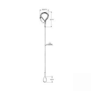 China Loop And Die Cast Hook Steel Wire Rope Sling 2000mm Length YW86543 wholesale