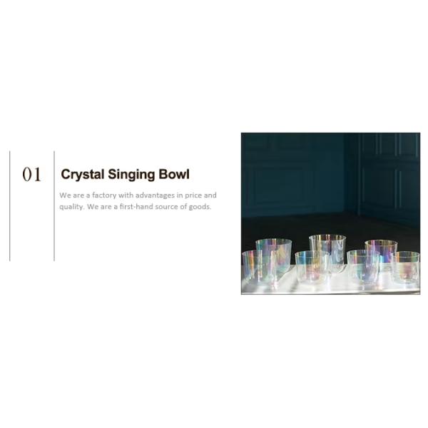 6-12inch Healthy Quartz Singing Bowl Set with Free Mallets And O Rings for Sound Healing