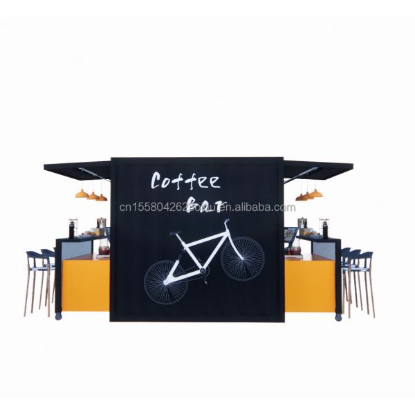 Fast Food Mini Pop-up Shop Cafe Shops Mobile Container Coffee Bar Houses with Modern Design Style and Aluminum Alloy Windows