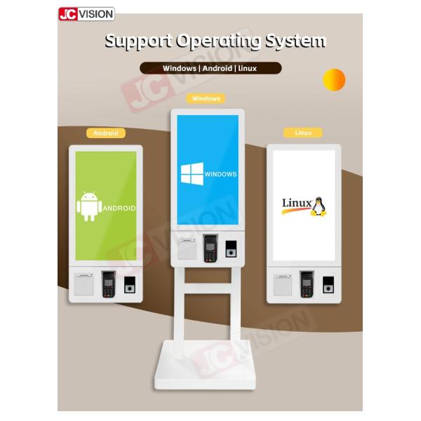 15.6 21.5 24 32 Inch Indoor Floor Standing Selfservice Payment Kiosks Terminal Self Service Checkout Kiosk Machine Supplier