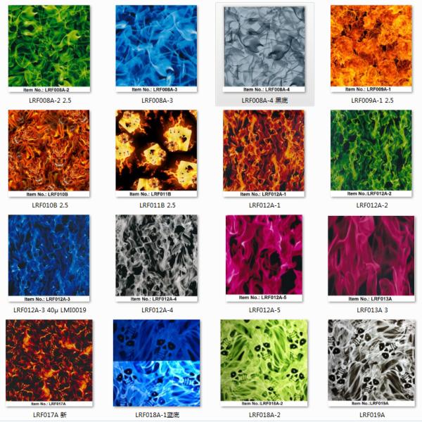 OEM ODM Flame Pattern L Pva Liquid Image Hydrographic Film