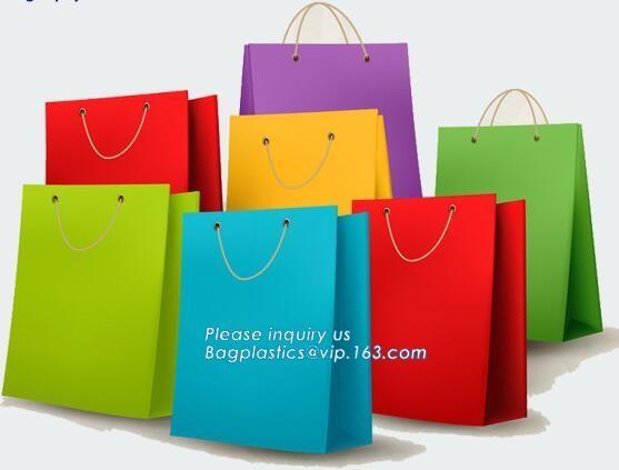 Quality Fancy Shopping Paper Gift Bag packaging paper bag With Handles of packaging,Luxury Clothes paper carrier bag for packing for sale