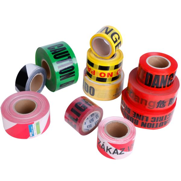 Customized Caution Sign Tape , Detectable Caution Barrier Warning Tape