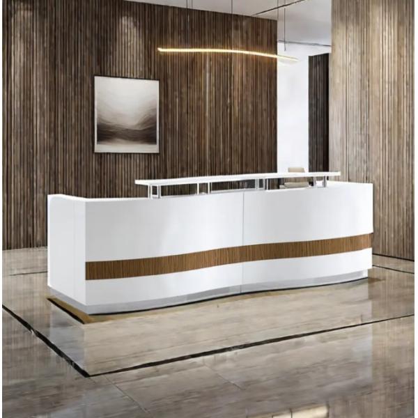 Wholesale Commerical High Quality Simple Curved Office Reception Desk Modern Reception Counter