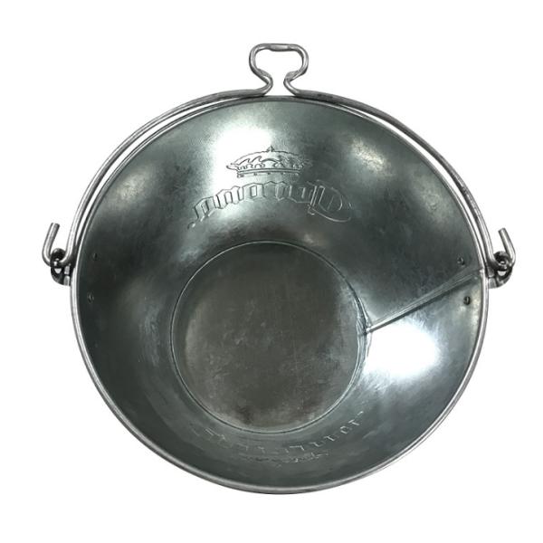 10L Silver Wine Cooler Bucket 0.25mm Galvanized Ice Bucket