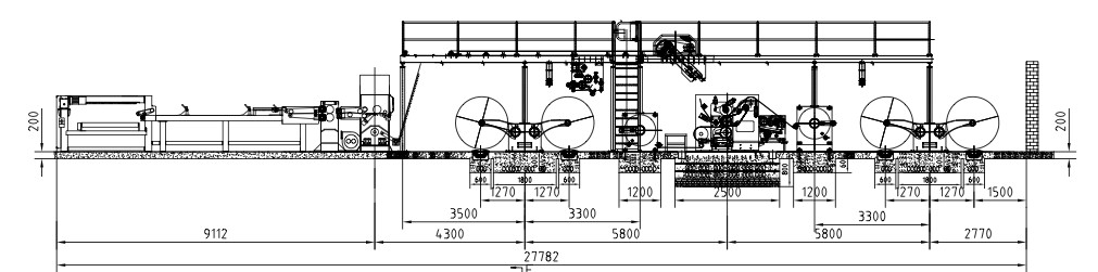 China Dpack corrugated WJ150-2200 Steam Heating Single Layer Corrugated Board Production Line/High Quality Machine on sale