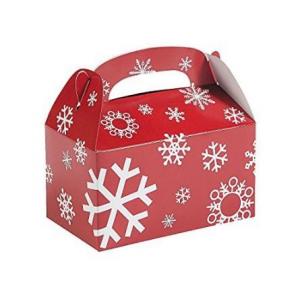 Custom Printed Christmas Paper Gift Boxes For Chocolate / Cookies Packing